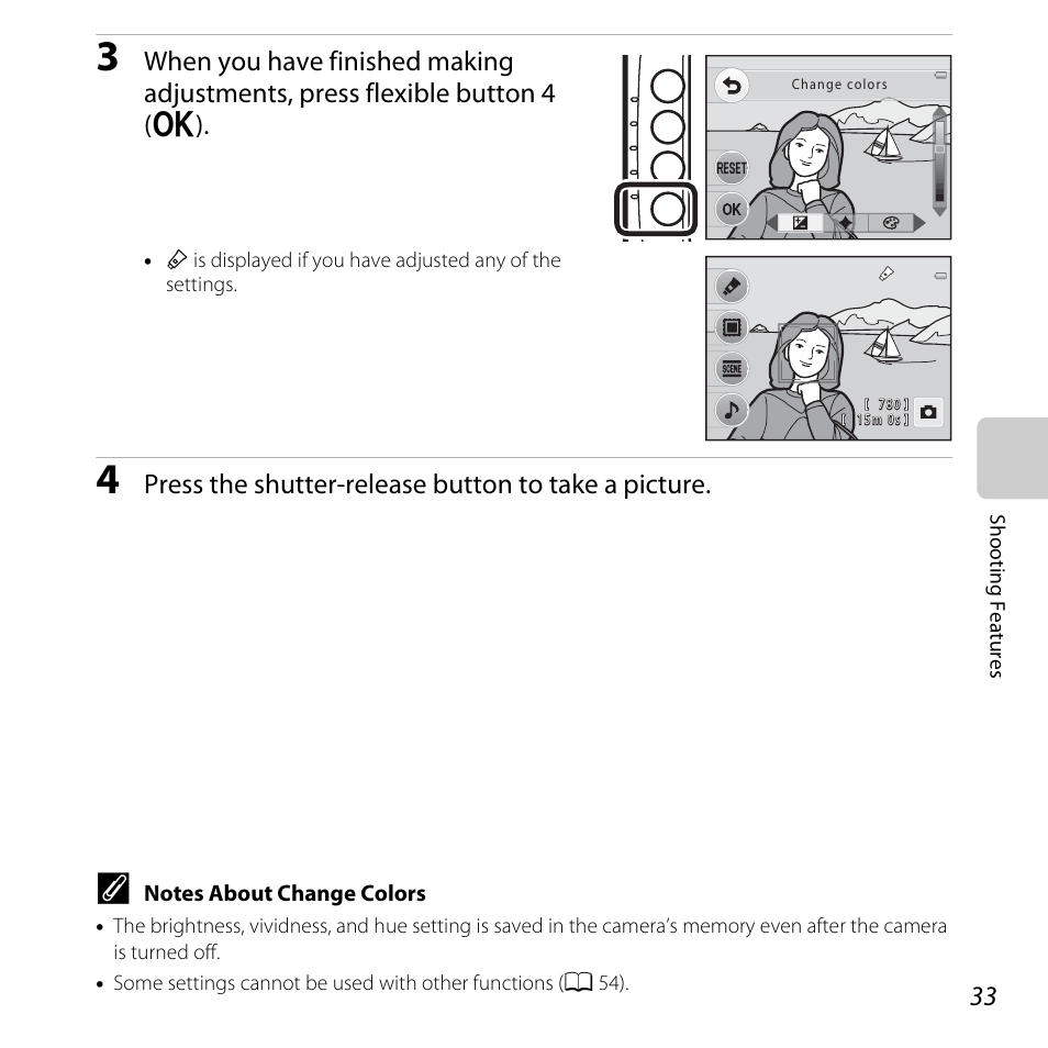 Press the shutter-release button to take a picture | Nikon Coolpix S30 User Manual | Page 59 / 194