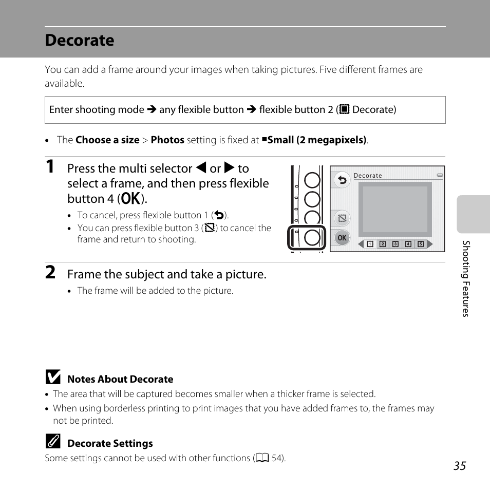 Decorate | Nikon Coolpix S30 User Manual | Page 61 / 194