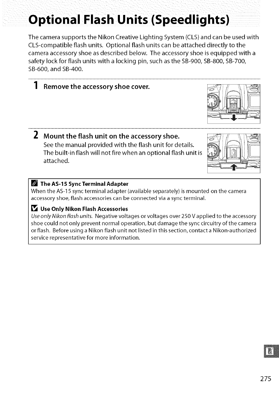 Optional flash units (speedlights) | Nikon D7000 User Manual | Page 41 / 94