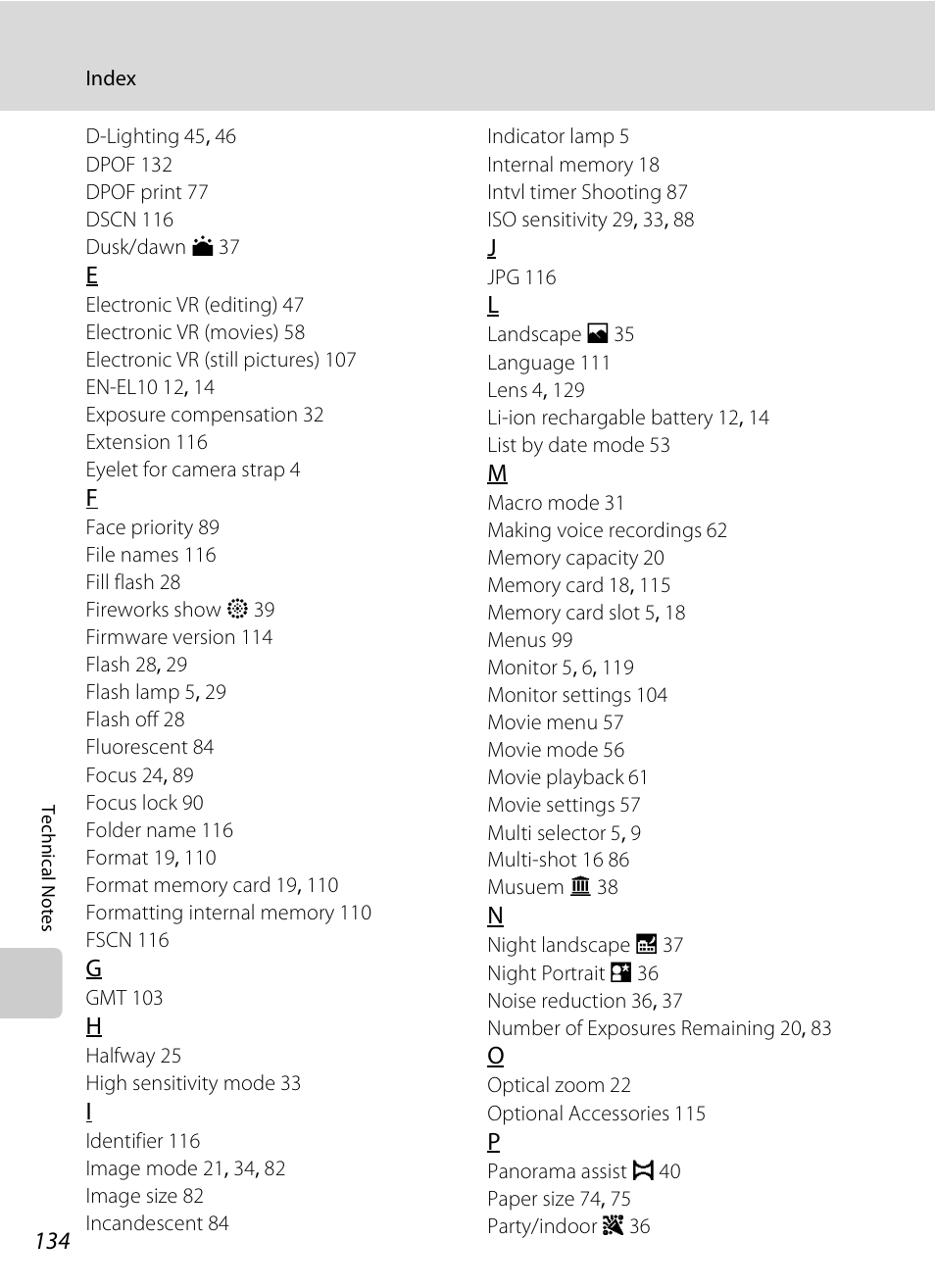 Nikon Coolpix S210 User Manual | Page 146 / 148