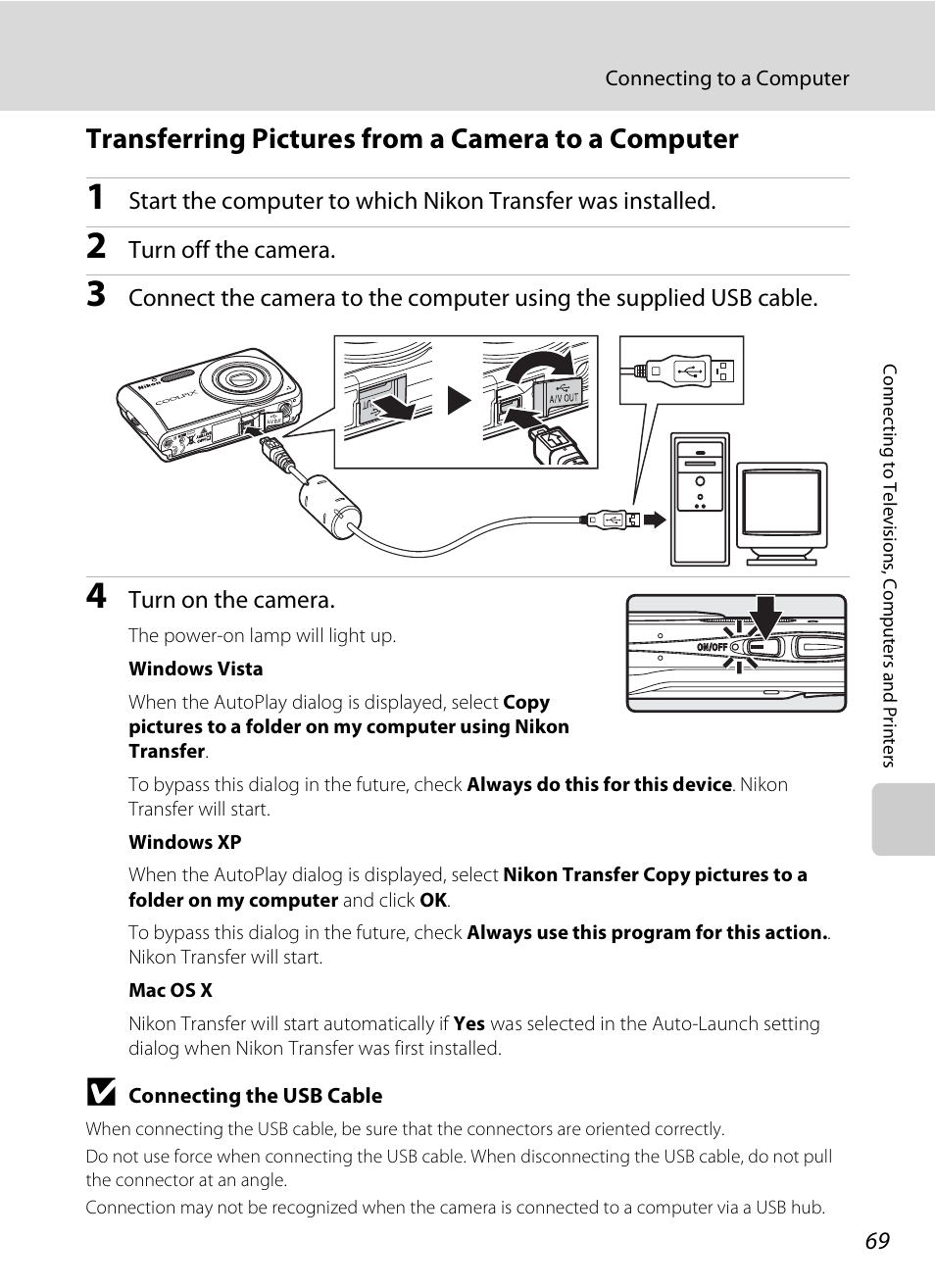 Transferring pictures from a camera to a computer | Nikon Coolpix S210 User Manual | Page 81 / 148