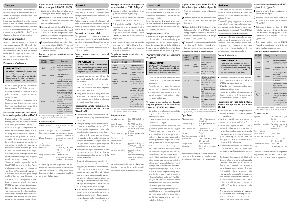 Nikon MH-60 User Manual | Page 2 / 2