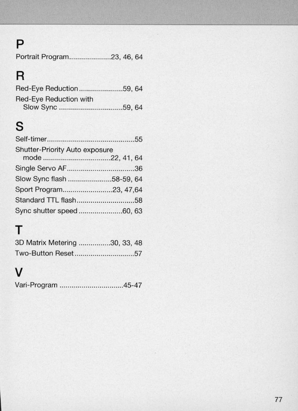 Nikon Camera N60 User Manual | Page 77 / 82