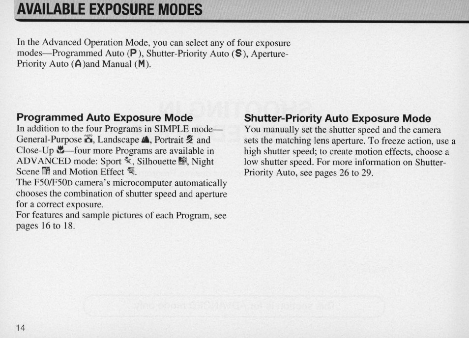 Sehing camera to autofocus mode, Regarding the f50/f50d’s autofocus feature | Nikon Camera F50 User Manual | Page 14 / 97
