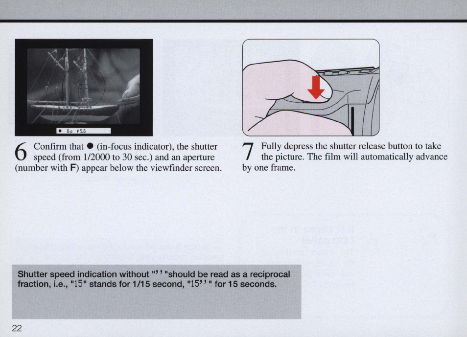 Operation in programmed auto exposure mode, Operation in other exposure modes -29 | Nikon Camera F50 User Manual | Page 22 / 97