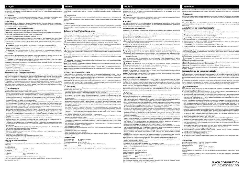 Nikon EH-4 User Manual | Page 2 / 2