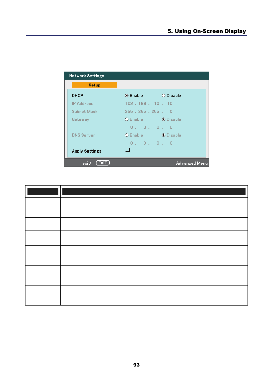 Network settings | Nikon NP4100 User Manual | Page 108 / 158