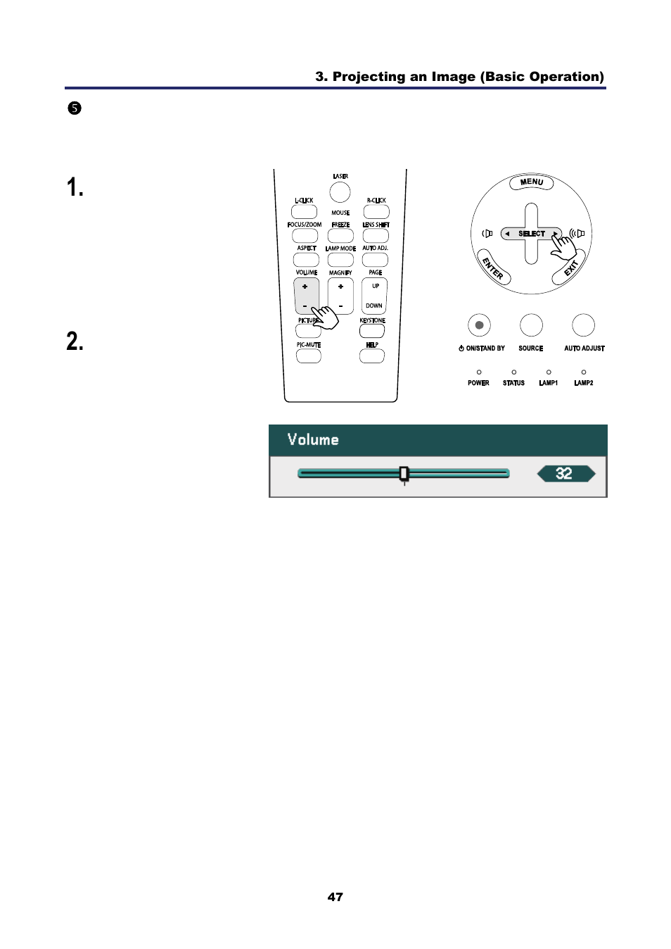 5) adjusting volume up and down, Djusting, Olume | P and | Nikon NP4100 User Manual | Page 62 / 158