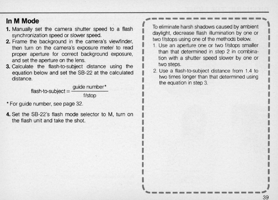 3, choose aperture | Nikon Autofocus Speedlight SB-22 User Manual | Page 39 / 84