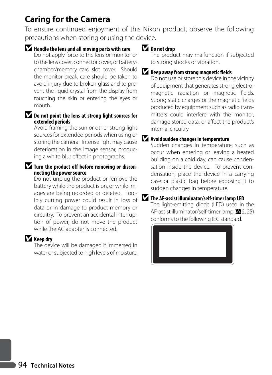 Caring for the camera | Nikon Coolpix P5000 User Manual | Page 106 / 127