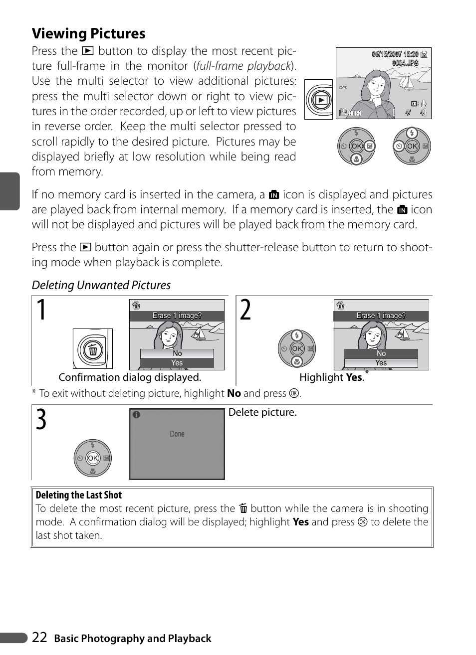 Viewing pictures | Nikon Coolpix P5000 User Manual | Page 34 / 127