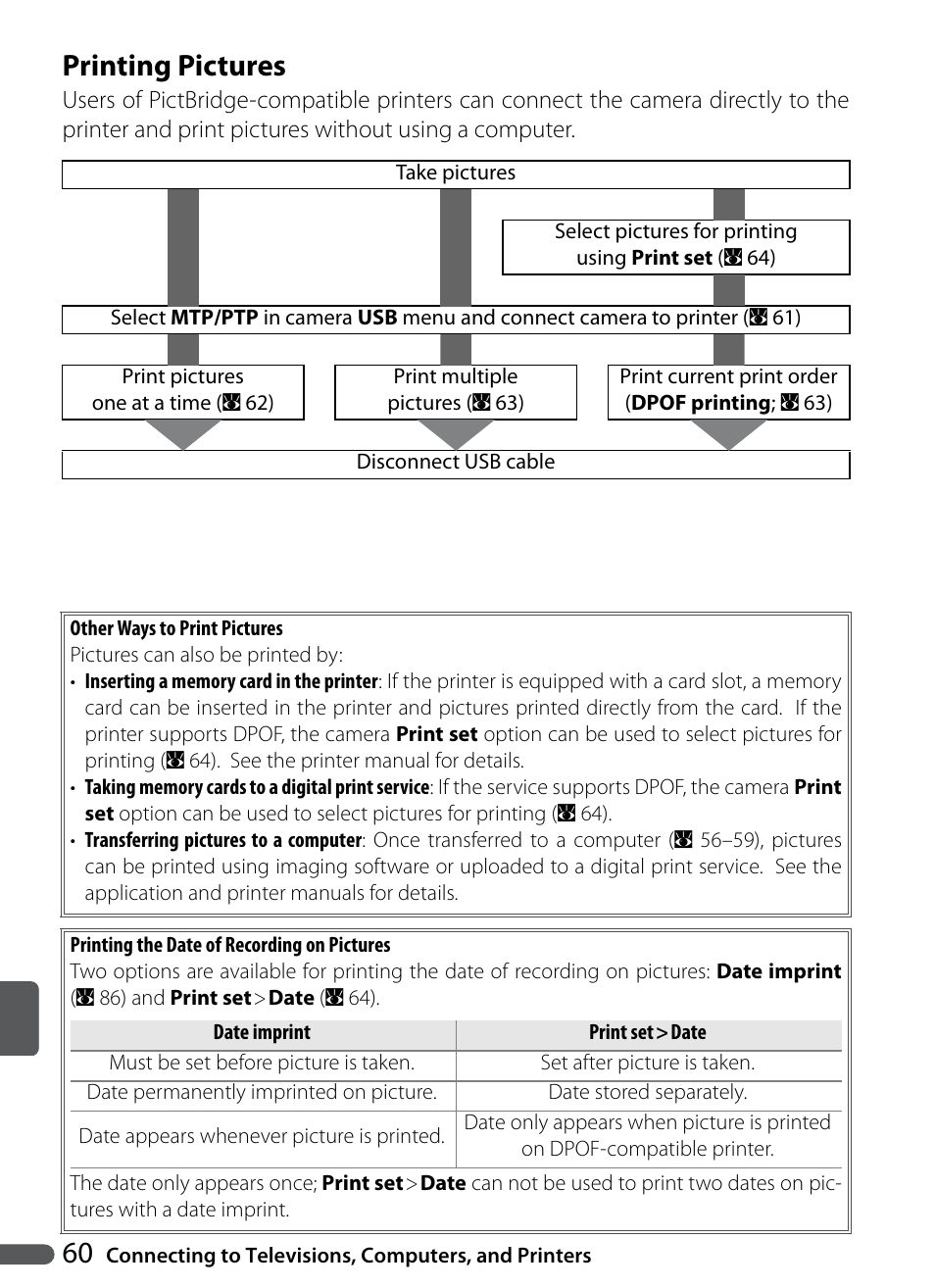 Printing pictures | Nikon Coolpix P5000 User Manual | Page 72 / 127