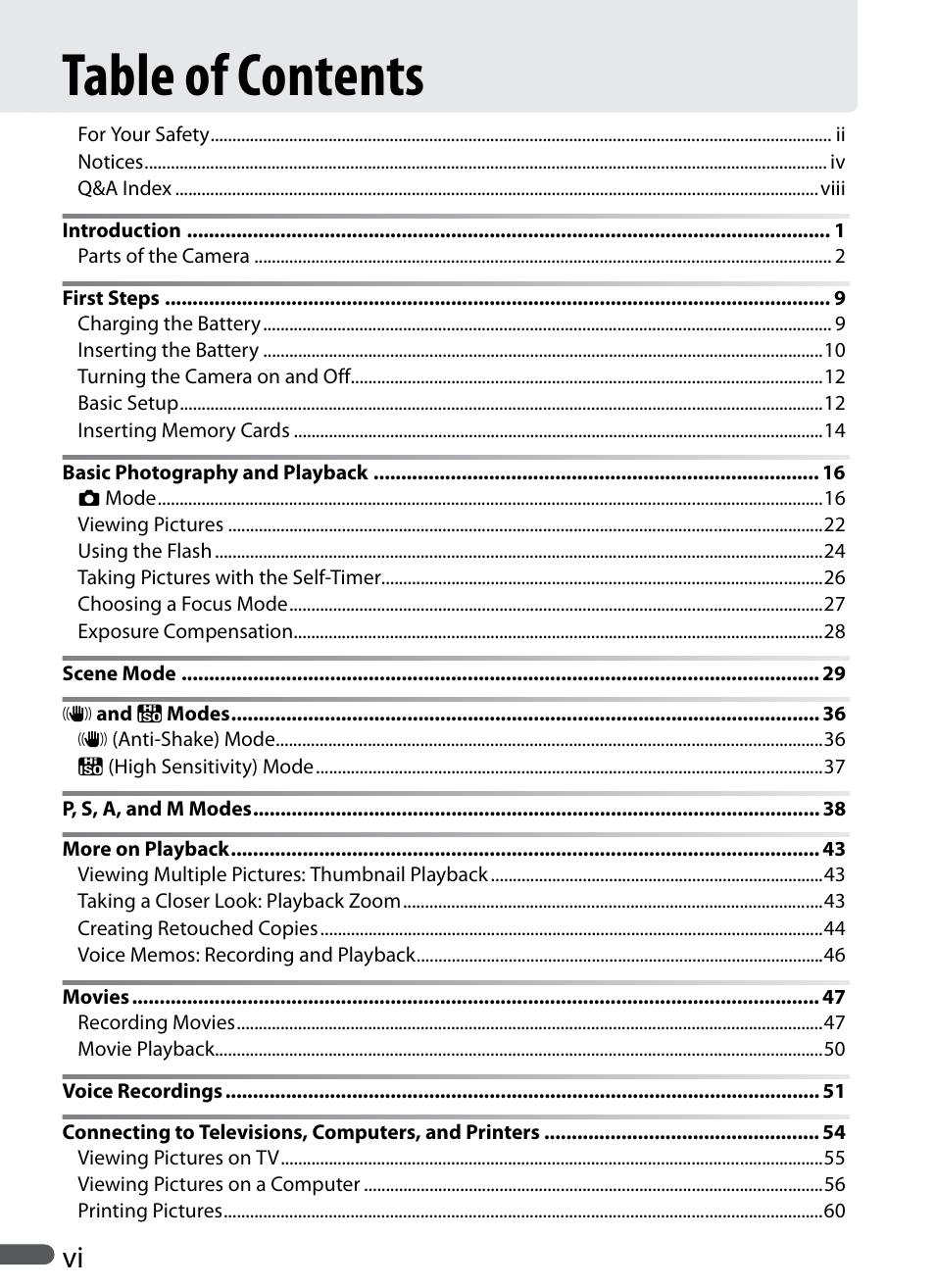 Nikon Coolpix P5000 User Manual | Page 8 / 127