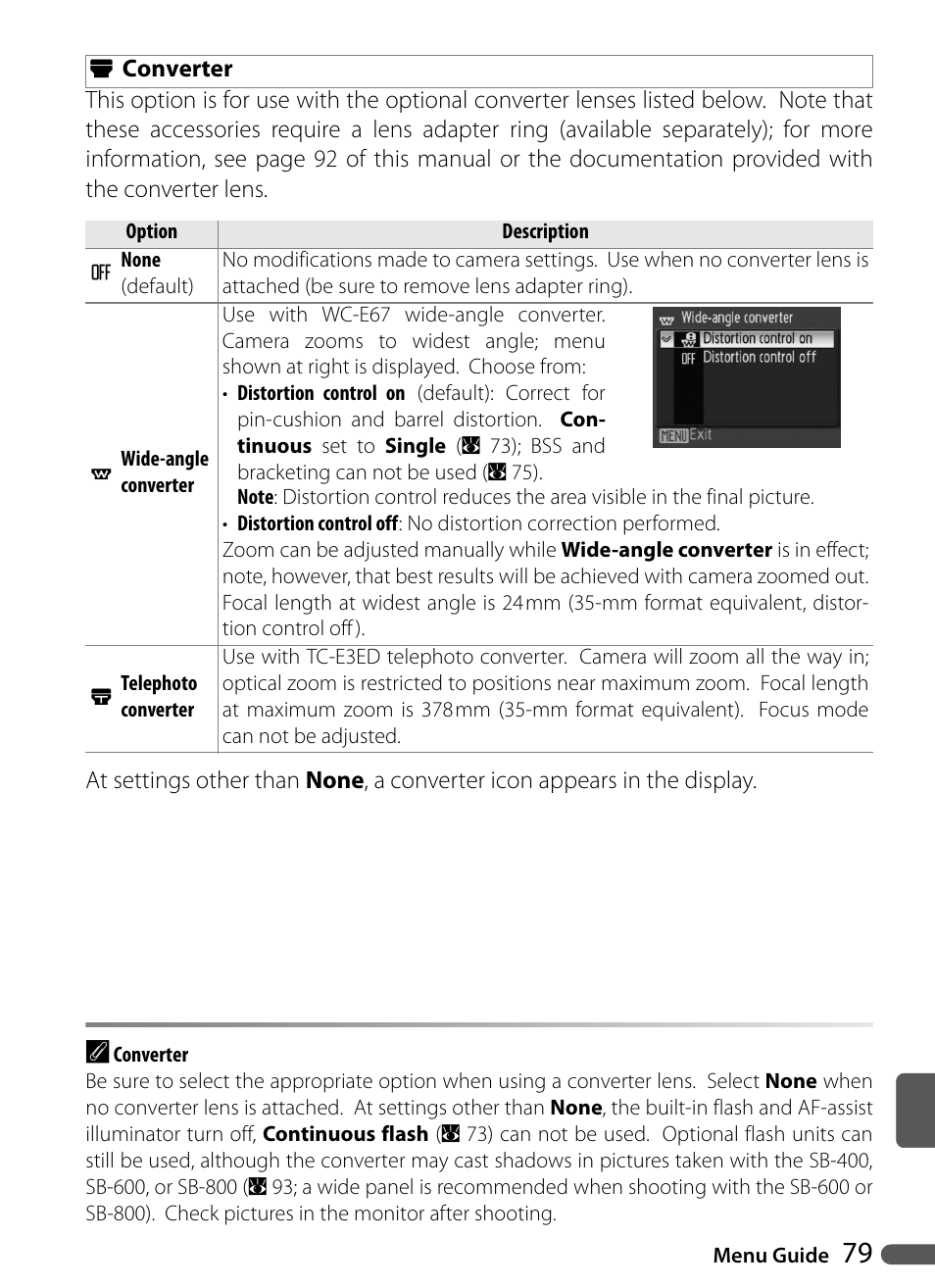 Converter | Nikon Coolpix P5000 User Manual | Page 91 / 127