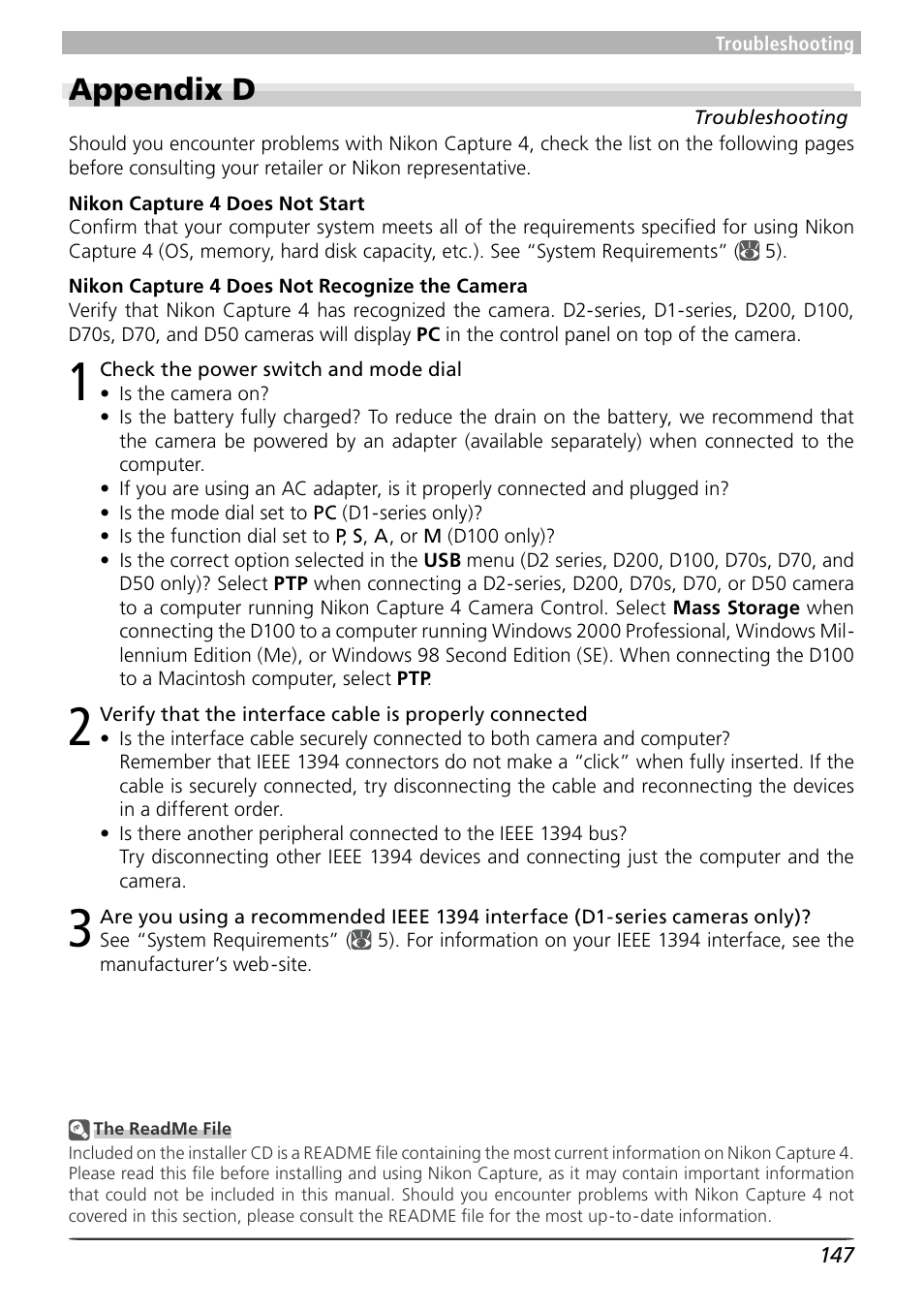 Appendix d | Nikon 4 User Manual | Page 151 / 161