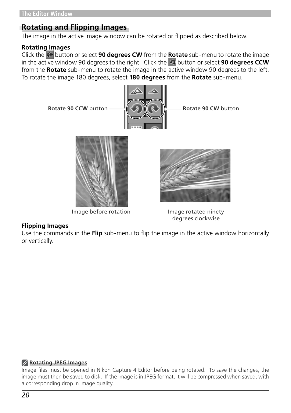Rotating and flipping images | Nikon 4 User Manual | Page 24 / 161