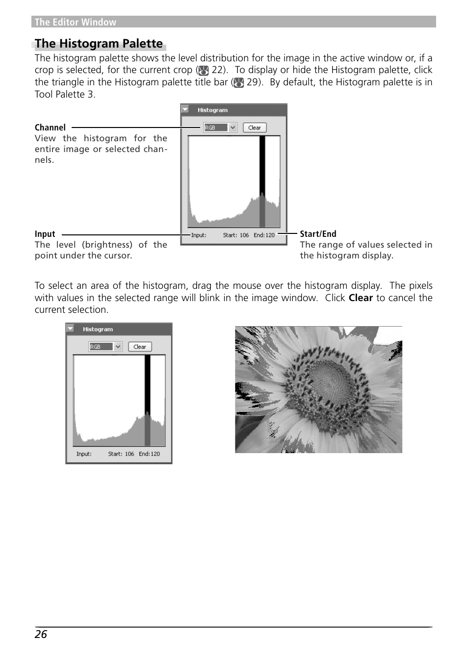 The histogram palette | Nikon 4 User Manual | Page 30 / 161