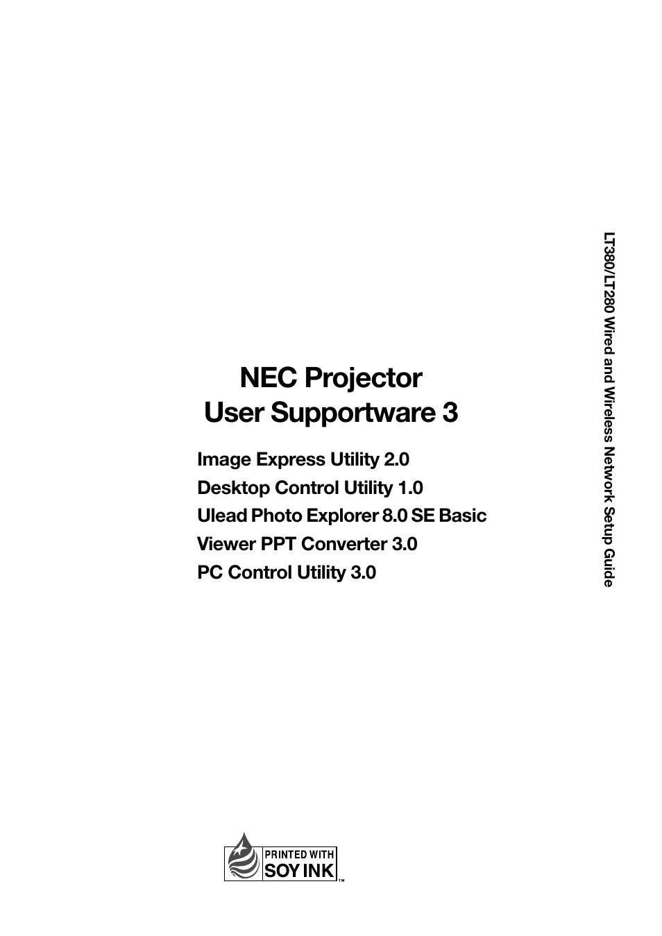 Nec projector user supportware 3 | NEC LT280 User Manual | Page 40 / 40