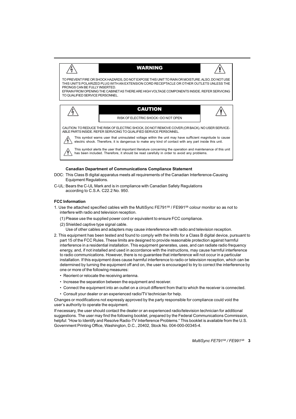 NEC FE991SB User Manual | Page 27 / 41