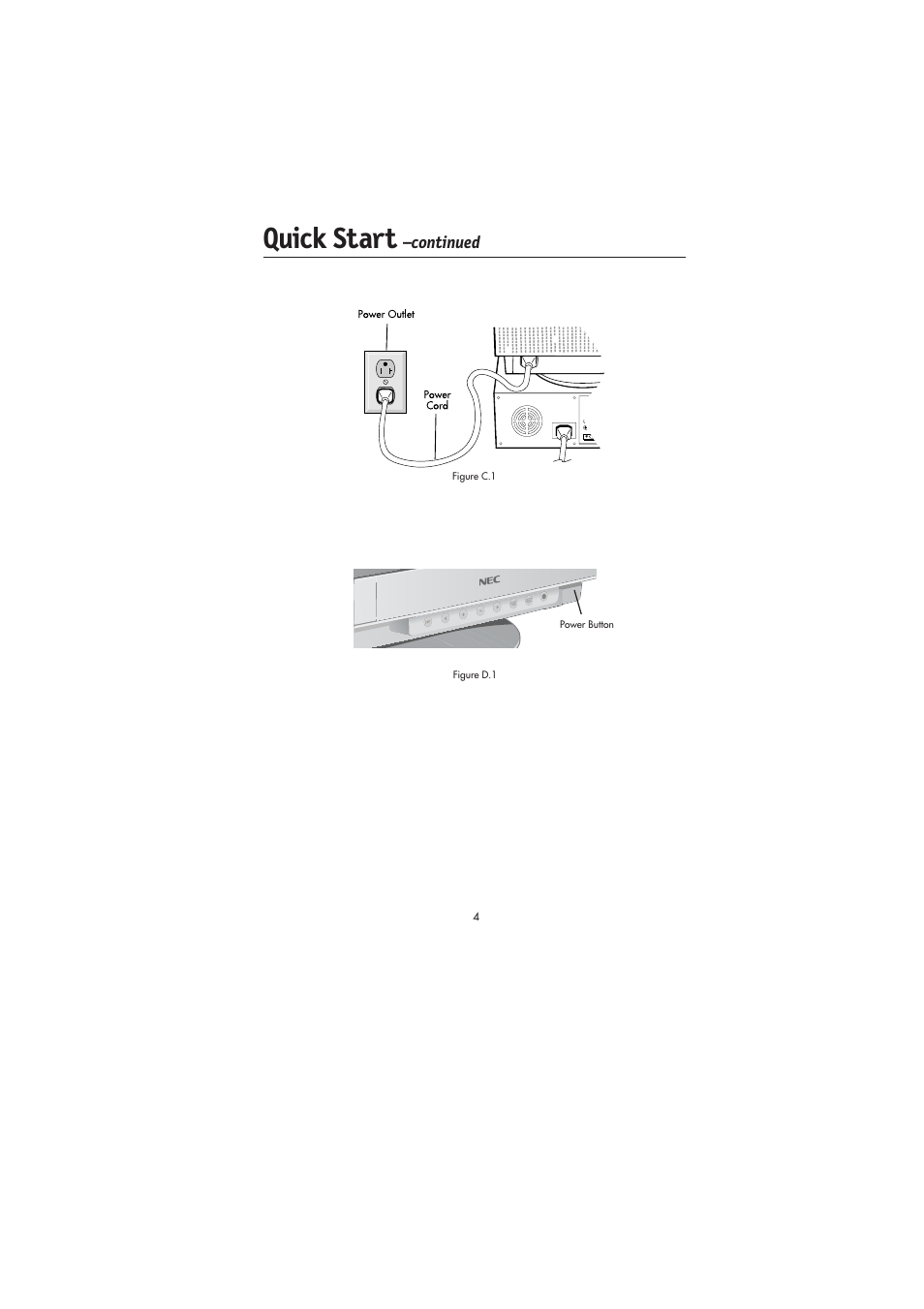 Quick start | NEC FE991SB User Manual | Page 6 / 41