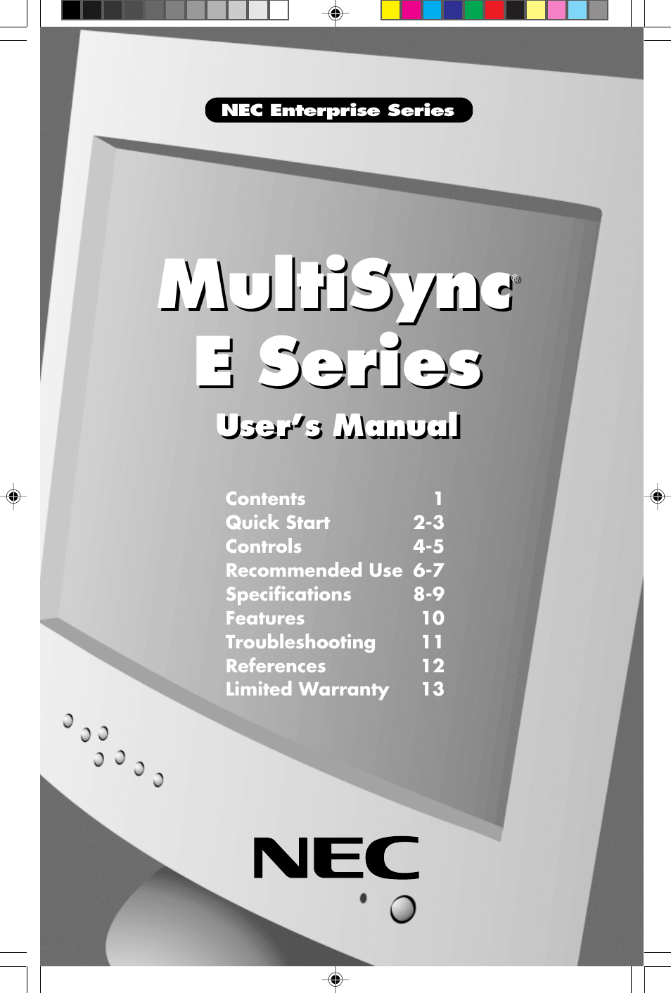 NEC E700 User Manual | 16 pages