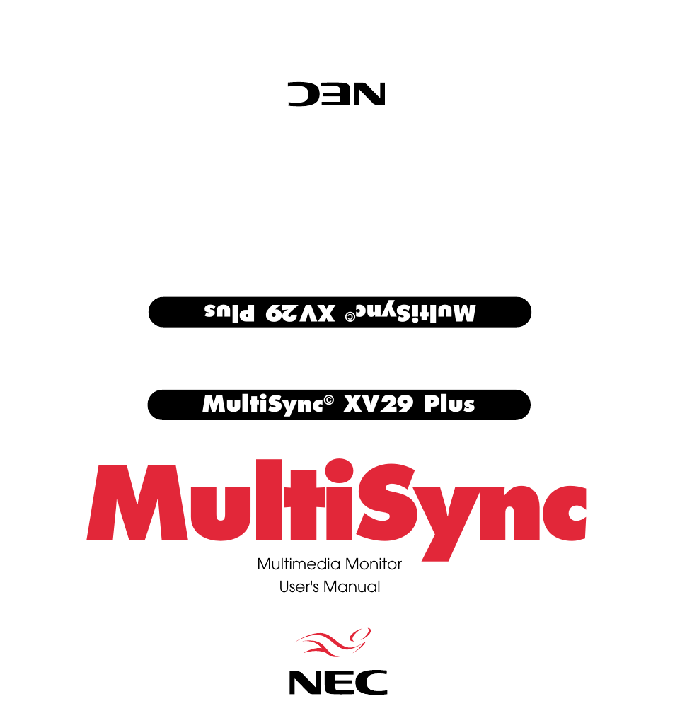 NEC XV29 Plus User Manual | 33 pages