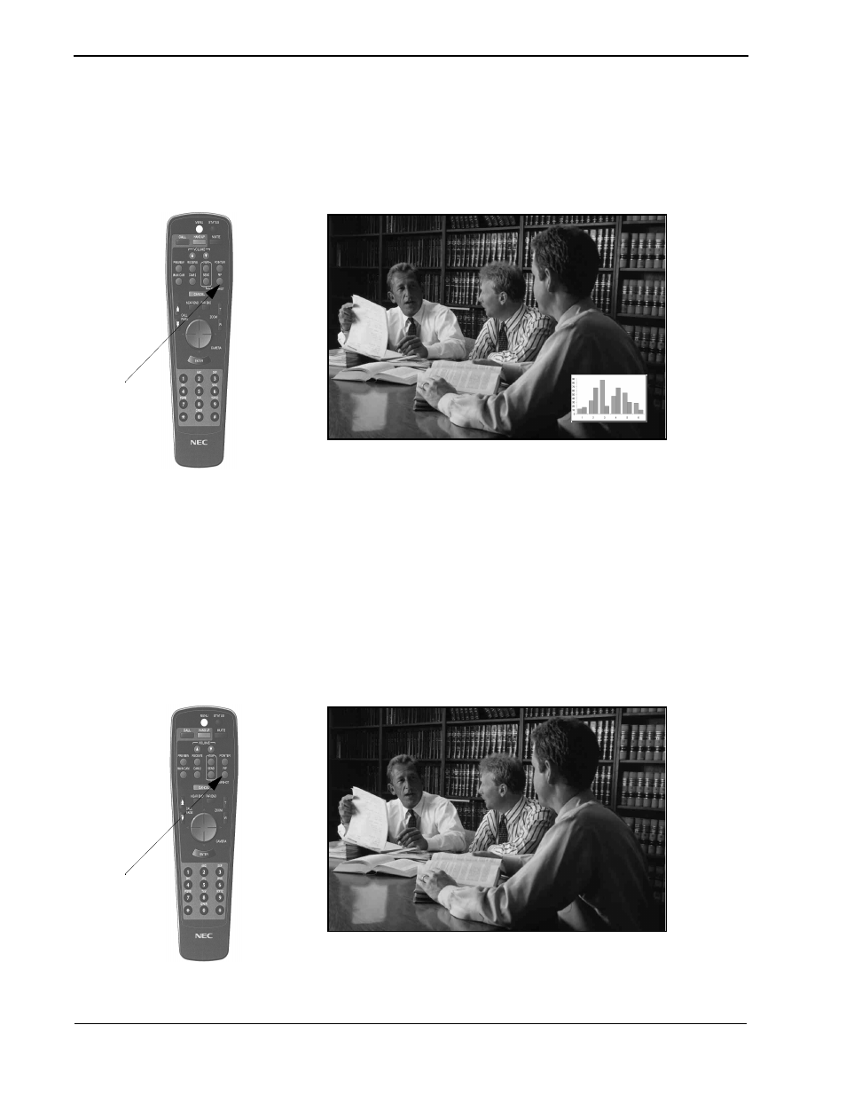6 pip functions, 1 display the pip, 2 delete the pip | Pip functions -10 | NEC VisuaLink 128/384 User Manual | Page 130 / 154