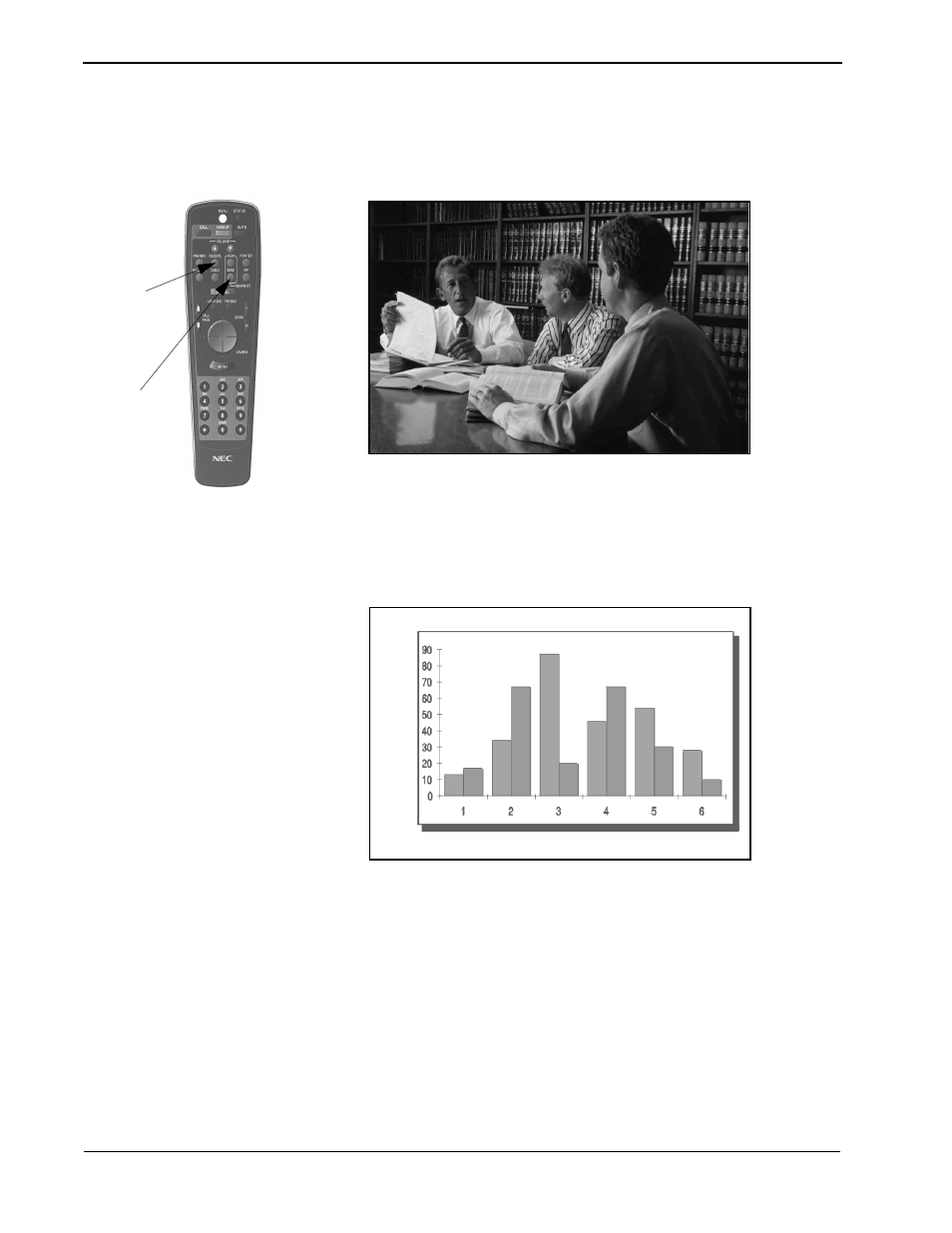 2 switch back to the far-site viewing, 3 receive a snap shot picture | NEC VisuaLink 128/384 User Manual | Page 132 / 154