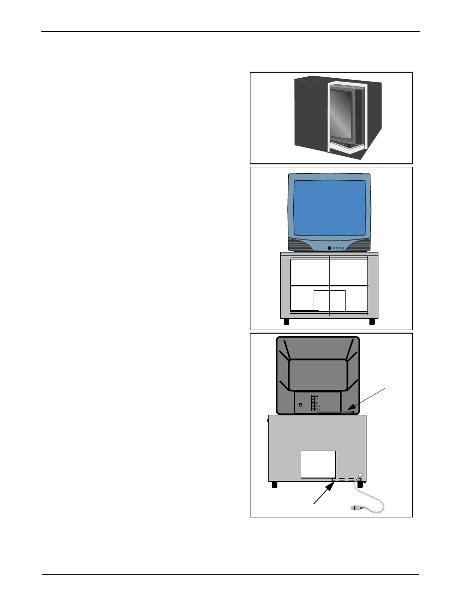 Step action drawing, Power cable powerstrip | NEC VisuaLink 128/384 User Manual | Page 42 / 154