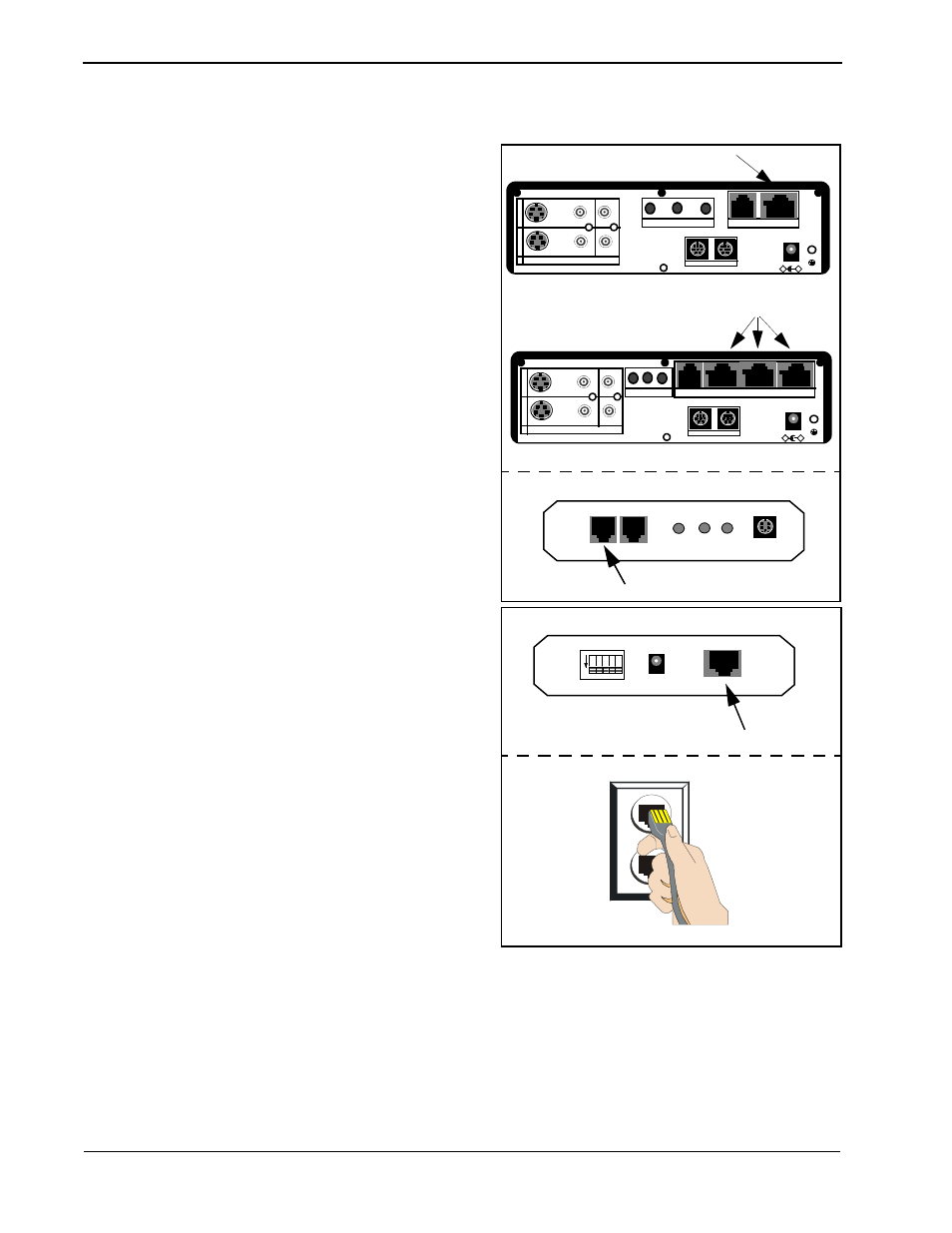 Step action drawing, Rj45 nt1 cable, St interfaces visualink 128 rear nt1 front | Nt1 rear u interface | NEC VisuaLink 128/384 User Manual | Page 48 / 154