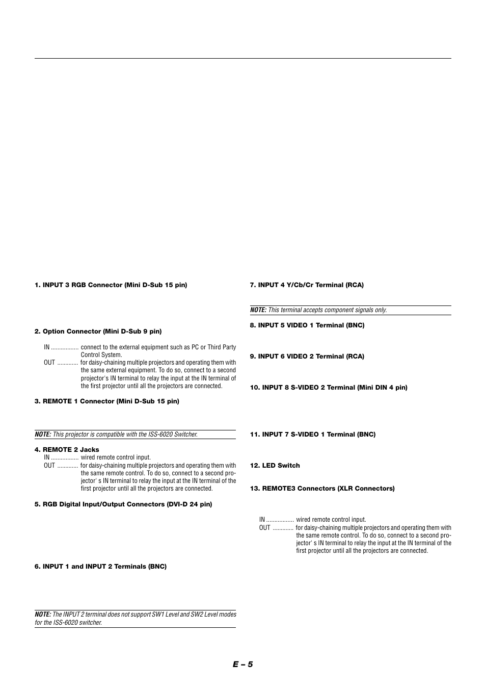 E – 5 | NEC XT9000 User Manual | Page 12 / 54