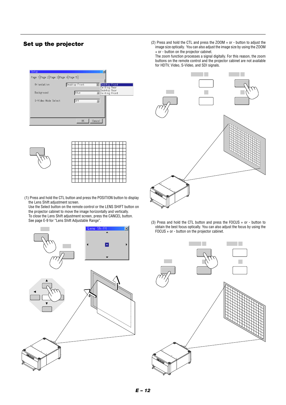 Set up the projector | NEC XT9000 User Manual | Page 19 / 54