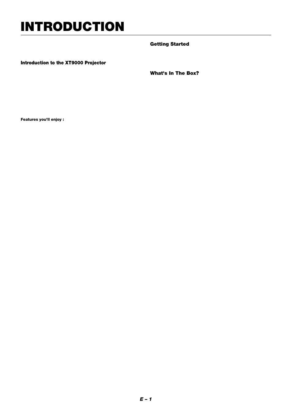 Introduction | NEC XT9000 User Manual | Page 8 / 54