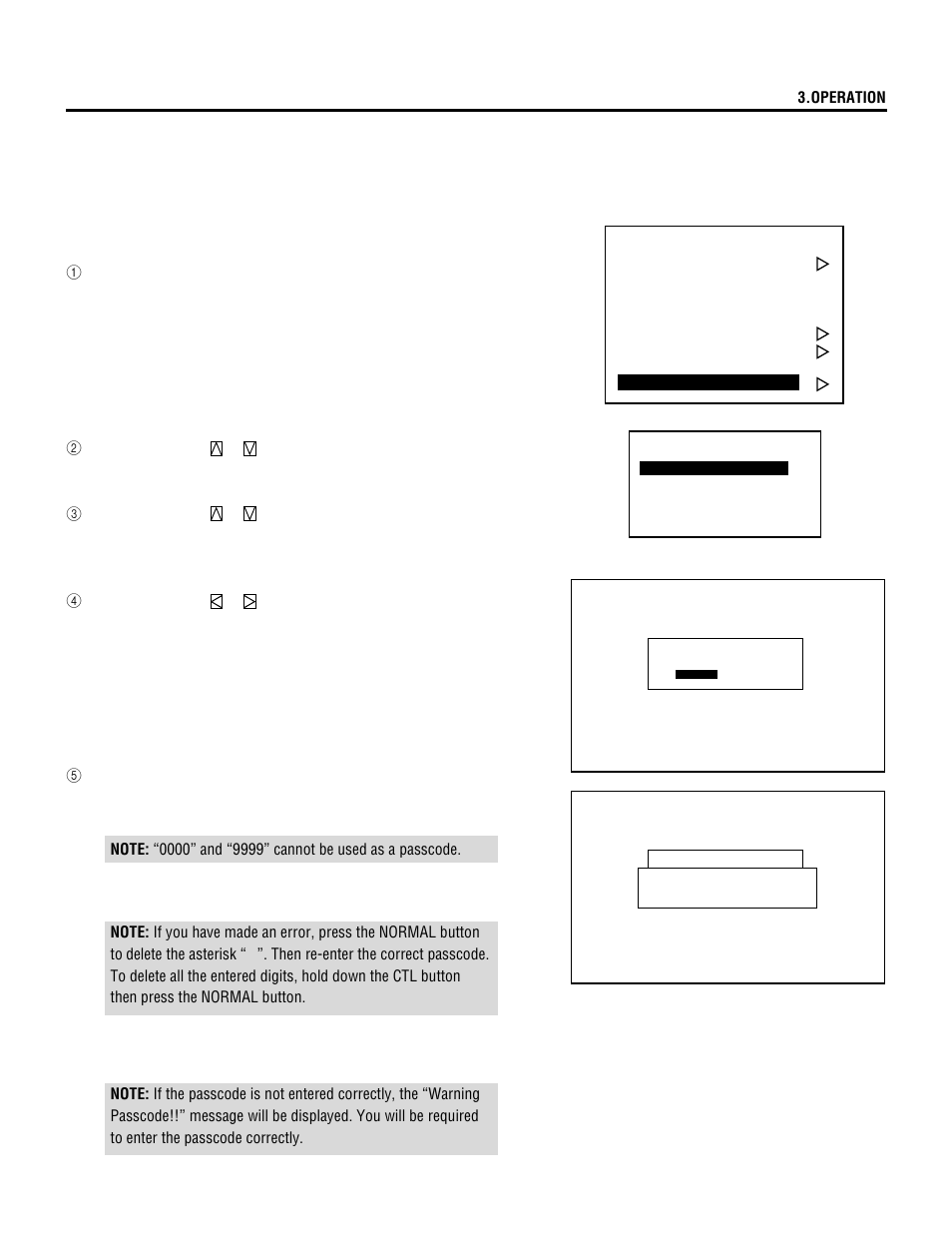 Registering passcode | NEC XL-3500 User Manual | Page 53 / 81