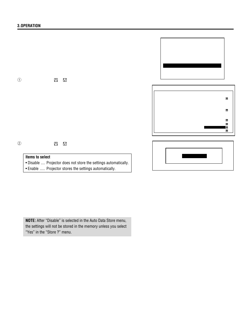 Auto data store | NEC XL-3500 User Manual | Page 64 / 81