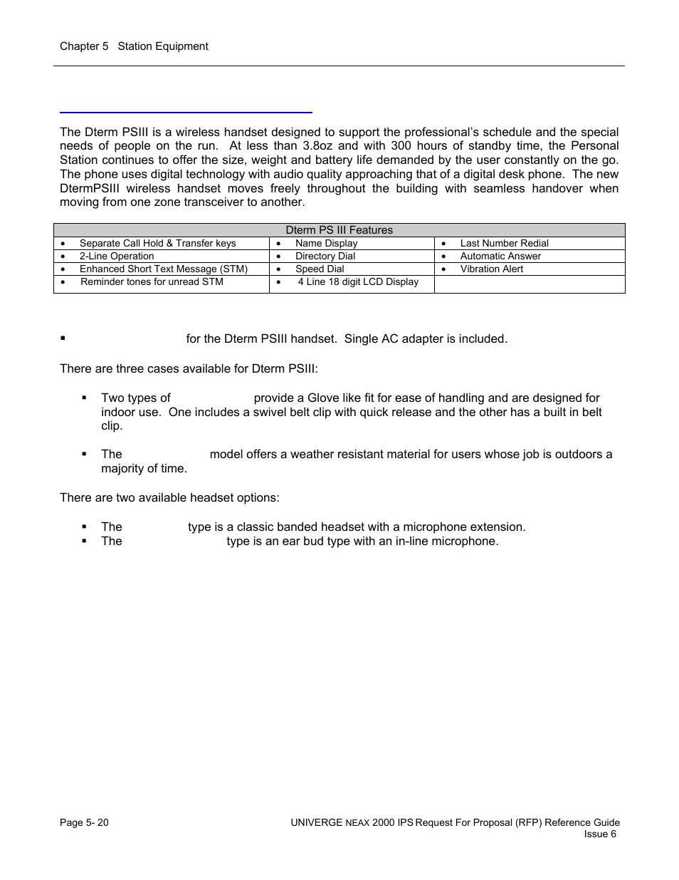 Dterm ps iii wireless handset | NEC UNIVERGE NEAX 2000 IPS User Manual | Page 106 / 389