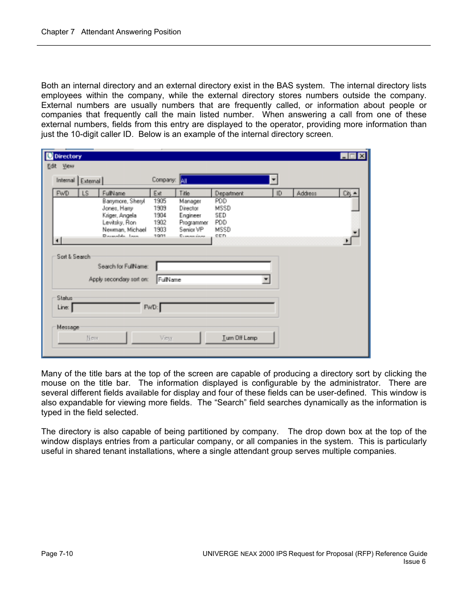 Business attendant system: directory | NEC UNIVERGE NEAX 2000 IPS User Manual | Page 134 / 389