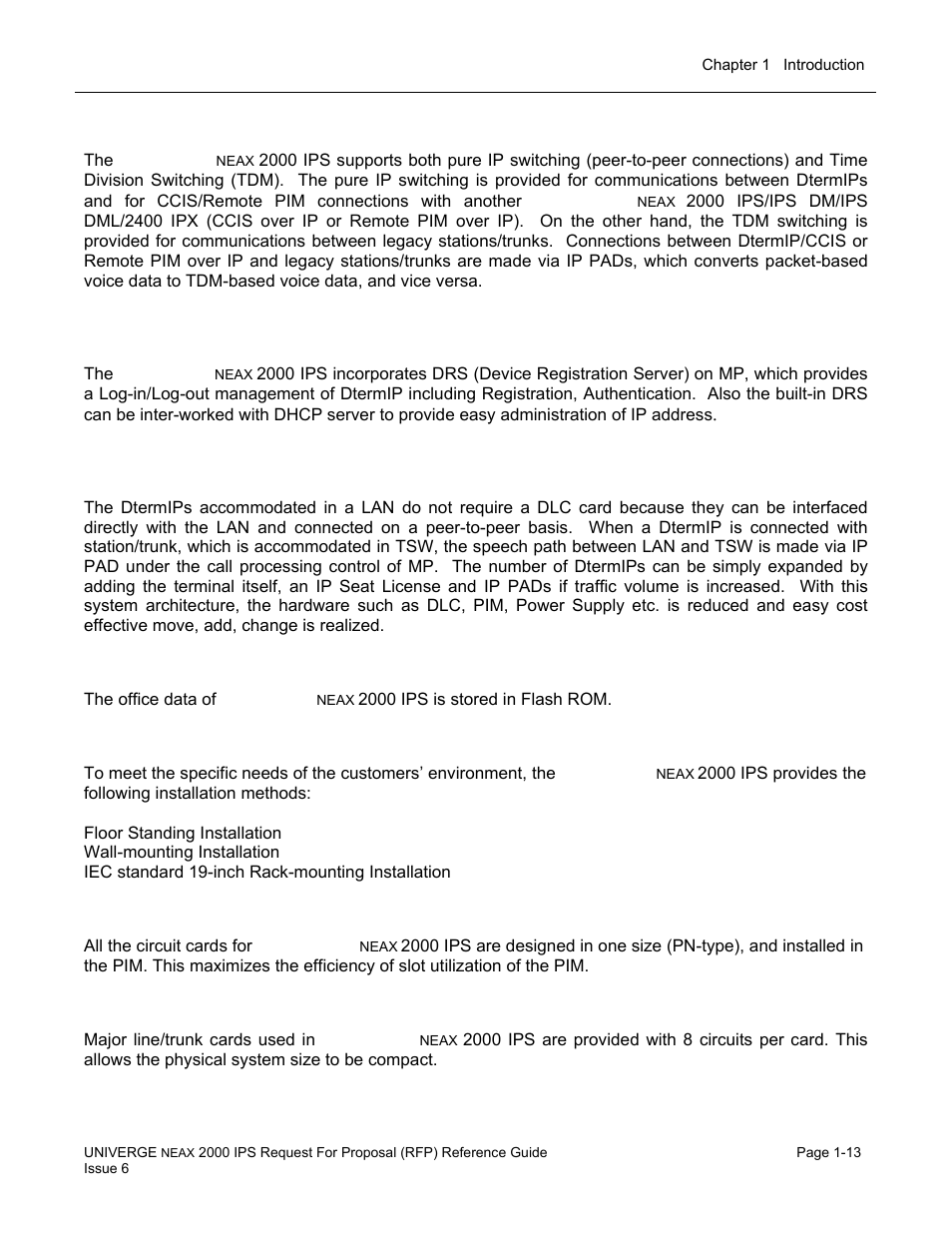 NEC UNIVERGE NEAX 2000 IPS User Manual | Page 19 / 389