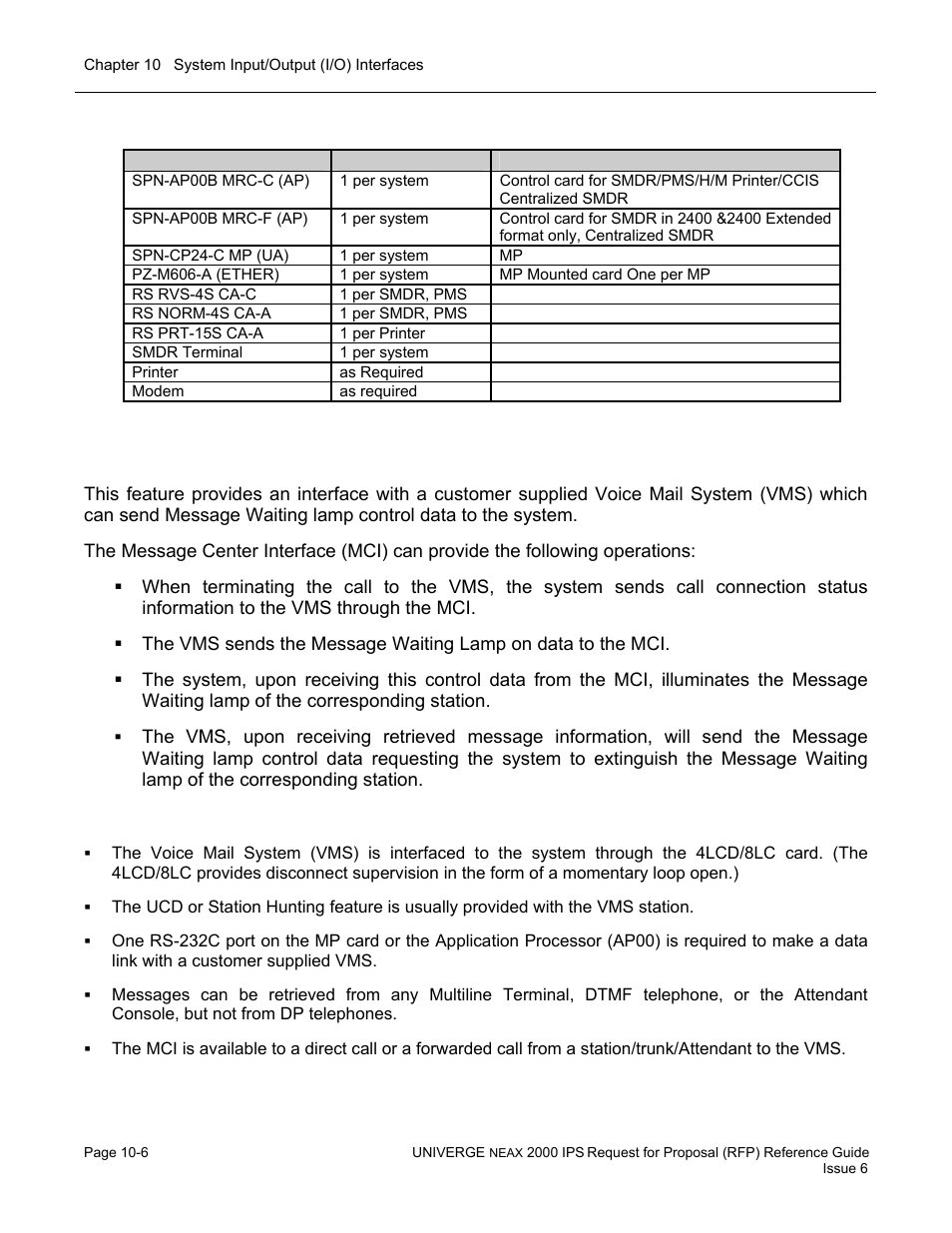 Message center interface (mci) | NEC UNIVERGE NEAX 2000 IPS User Manual | Page 202 / 389