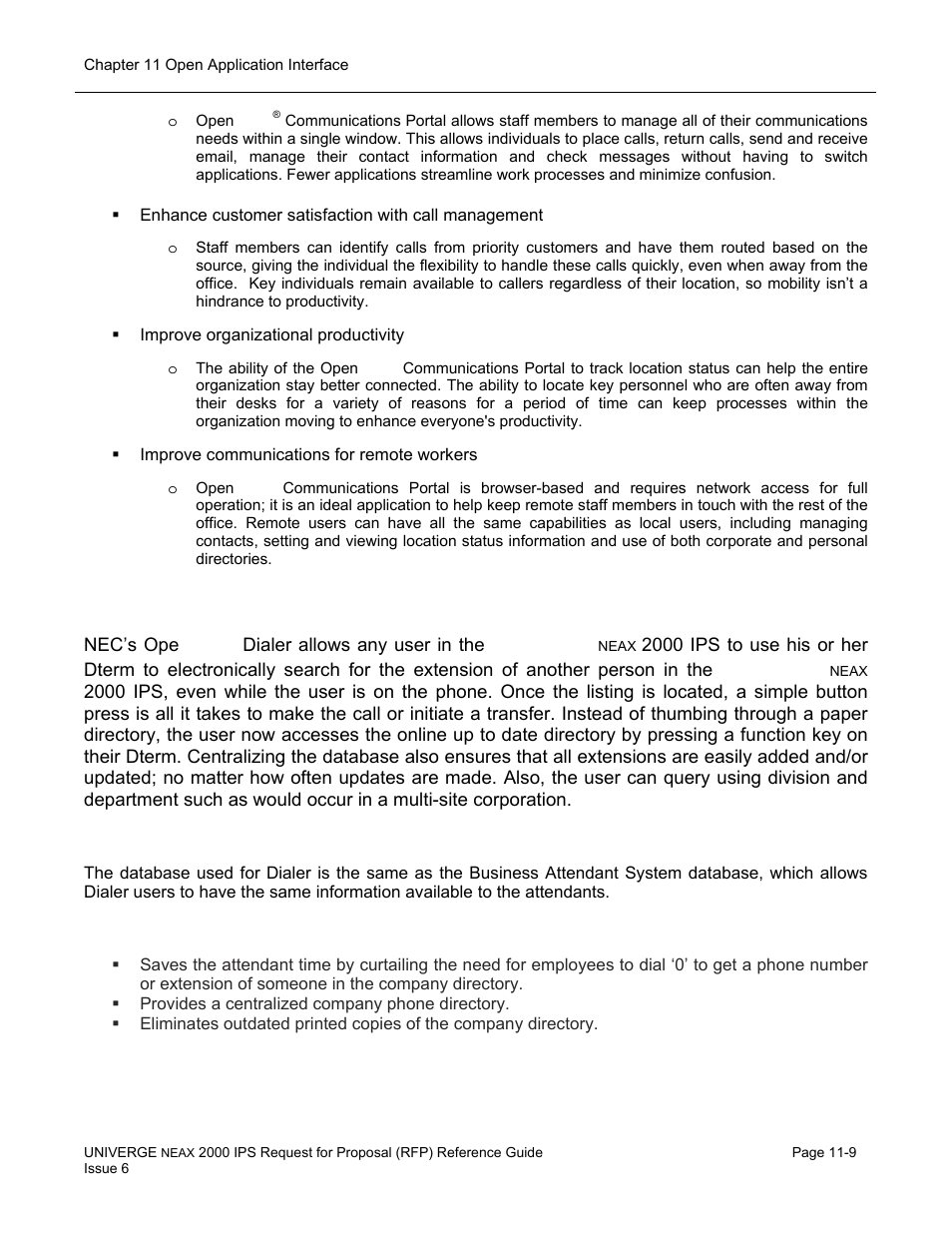 Open worx : dialer | NEC UNIVERGE NEAX 2000 IPS User Manual | Page 215 / 389