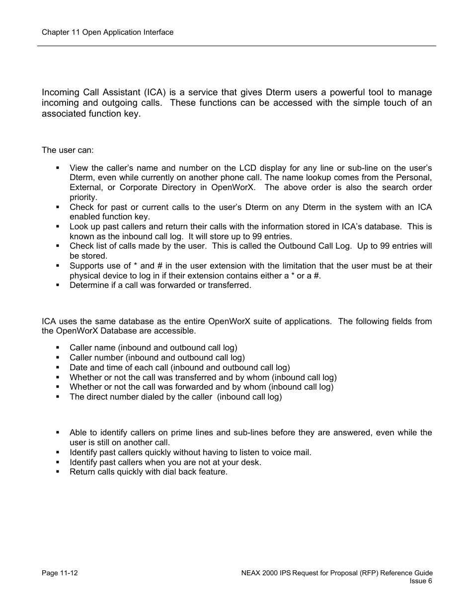 Open worx : incoming call assistant (ica) | NEC UNIVERGE NEAX 2000 IPS User Manual | Page 218 / 389