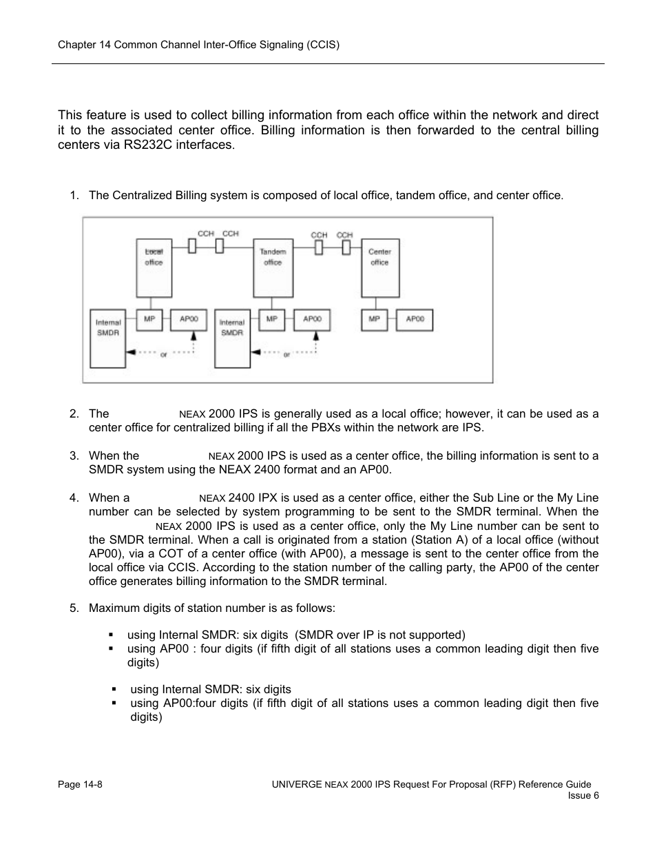 Centralized billing | NEC UNIVERGE NEAX 2000 IPS User Manual | Page 286 / 389