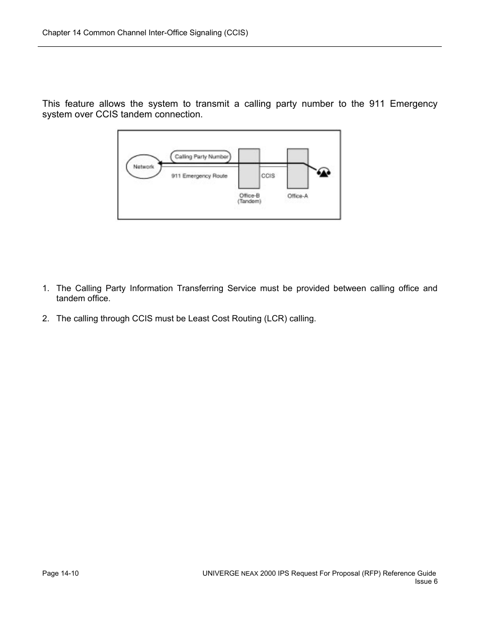 Centralized e911 – ccis | NEC UNIVERGE NEAX 2000 IPS User Manual | Page 288 / 389