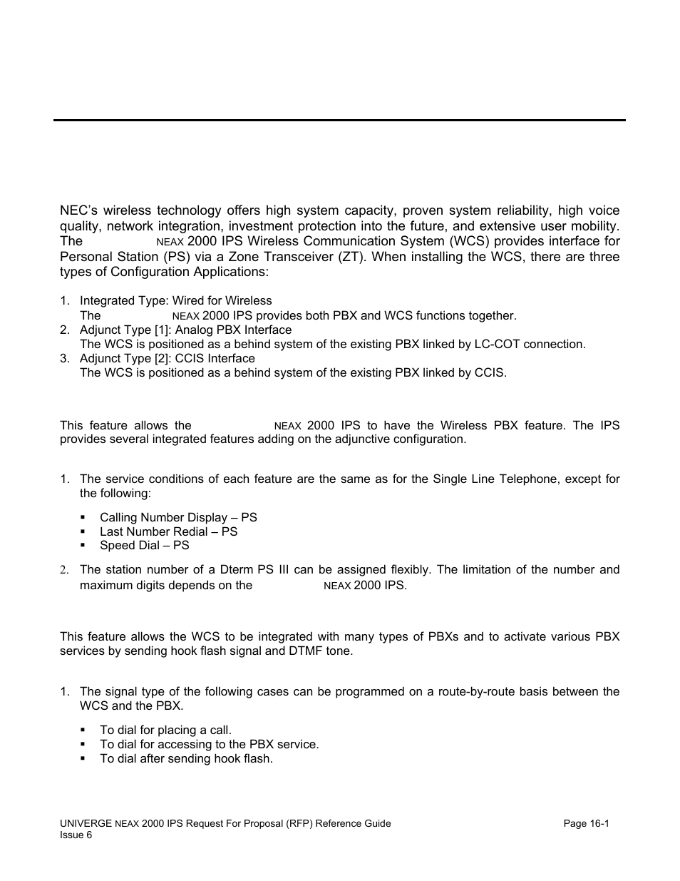 Chapter 16 wireless system, Niverge, 2000 ips wireless communication system (wcs) | Neax | NEC UNIVERGE NEAX 2000 IPS User Manual | Page 323 / 389