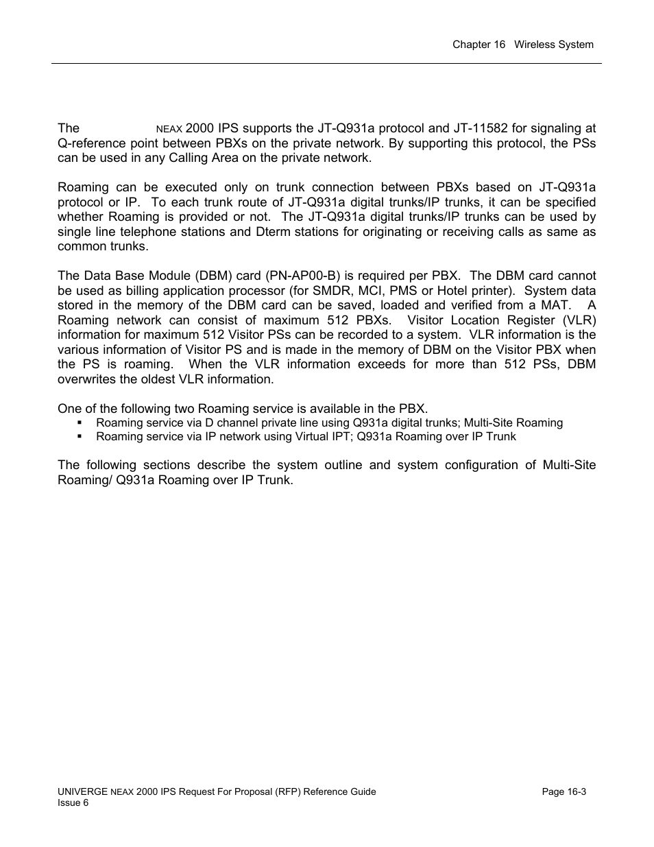 Wireless roaming | NEC UNIVERGE NEAX 2000 IPS User Manual | Page 325 / 389