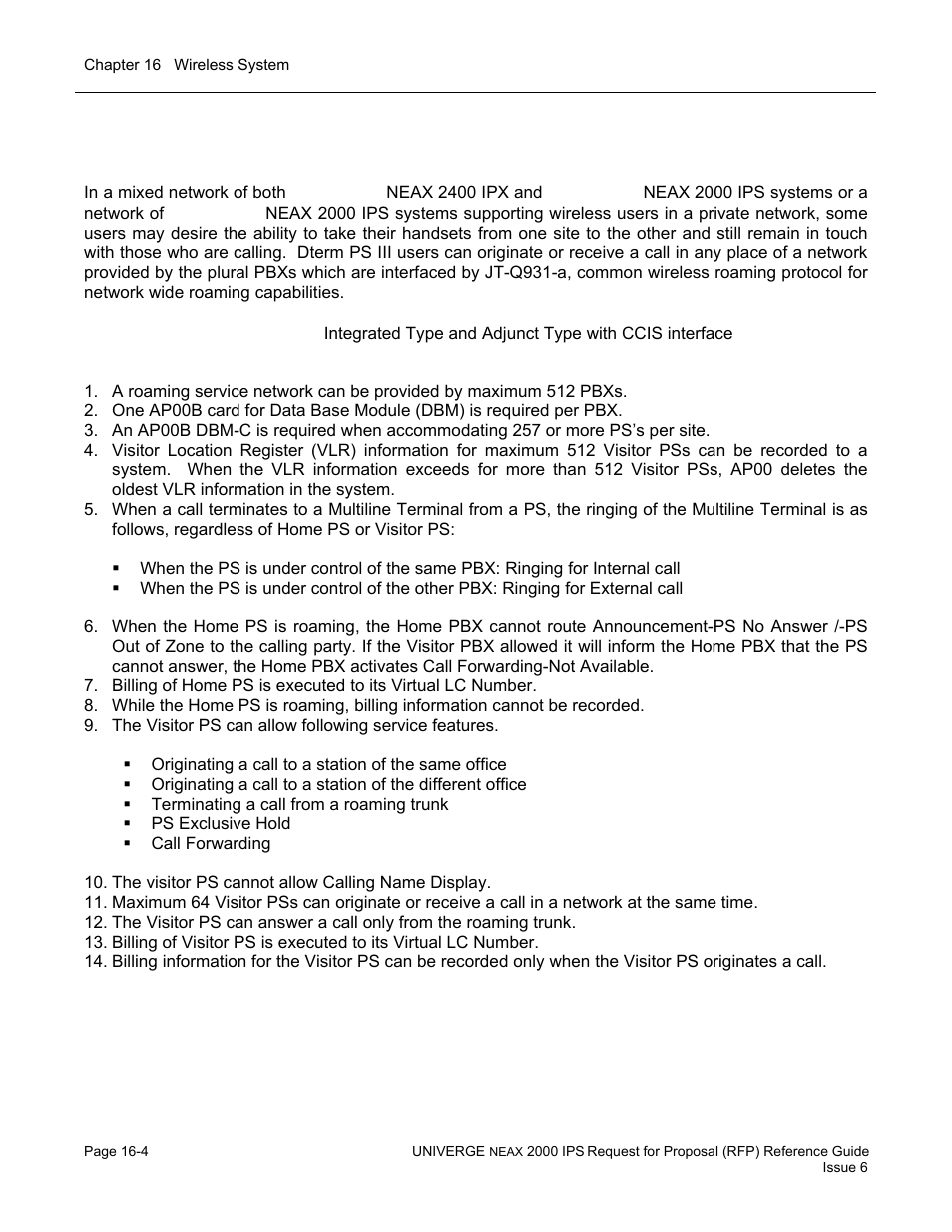 NEC UNIVERGE NEAX 2000 IPS User Manual | Page 326 / 389