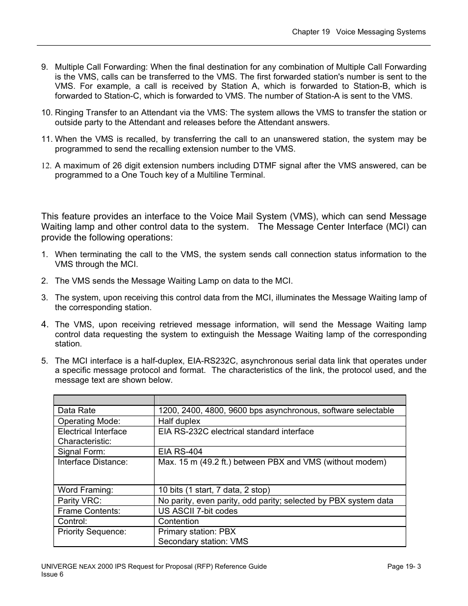 Message center interface (mci) | NEC UNIVERGE NEAX 2000 IPS User Manual | Page 365 / 389