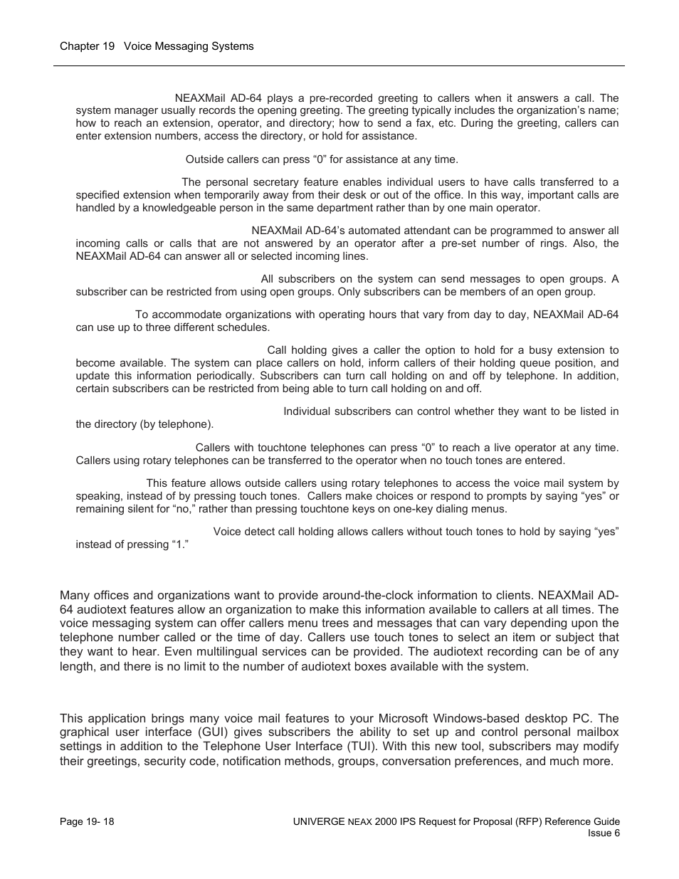 NEC UNIVERGE NEAX 2000 IPS User Manual | Page 380 / 389
