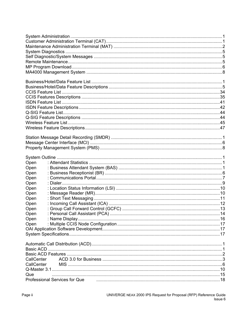 NEC UNIVERGE NEAX 2000 IPS User Manual | Page 4 / 389