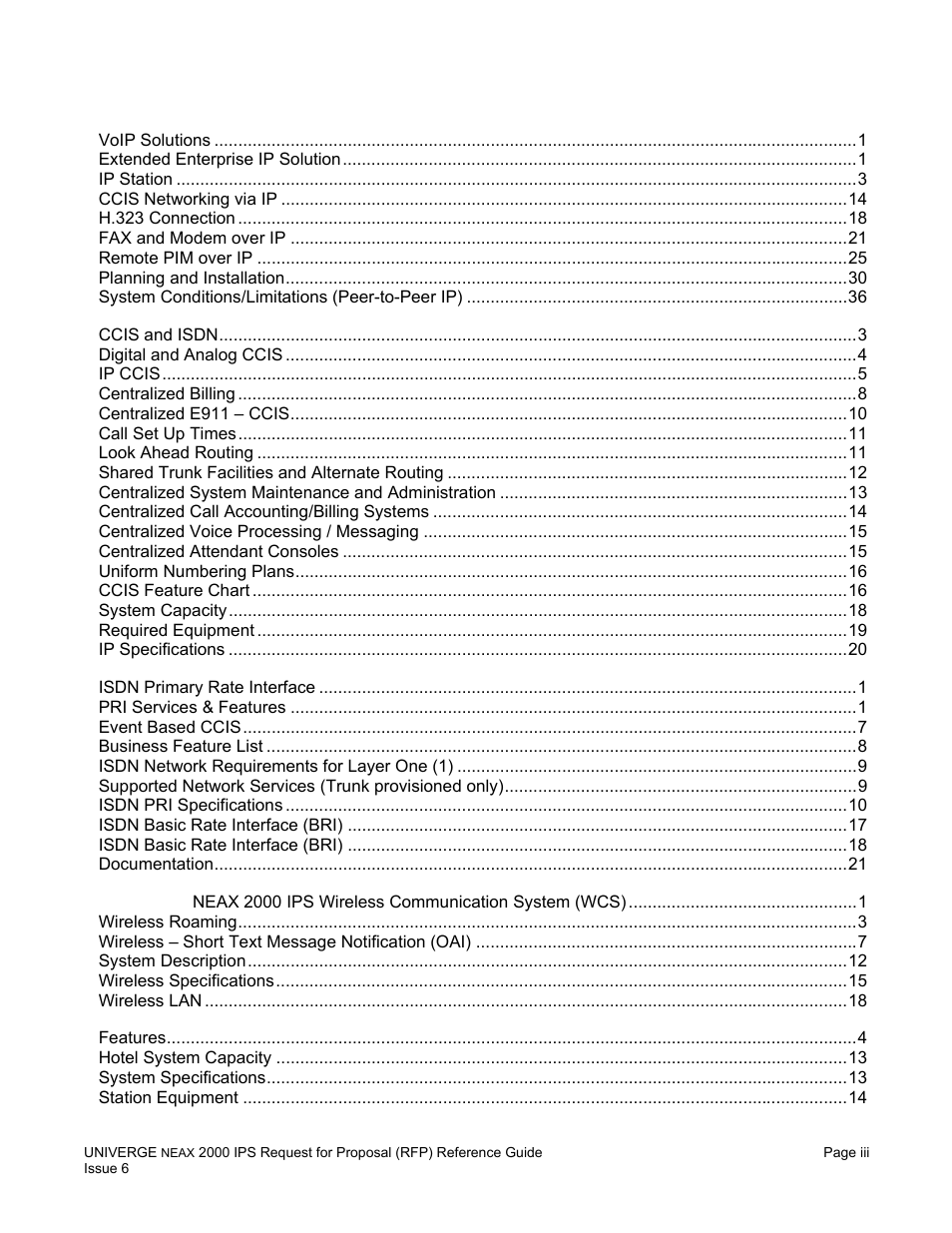 NEC UNIVERGE NEAX 2000 IPS User Manual | Page 5 / 389